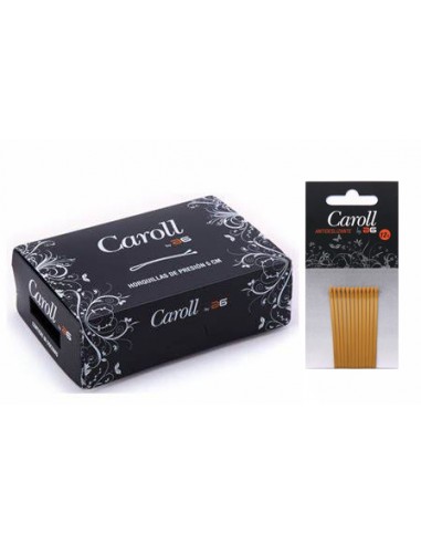 Caja 60 cartones Horquillas Clips Caroll Rubios